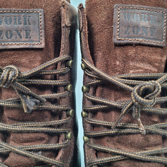 Work Zone Oil Resistant Waterproof Mens Brown Leather Work Boots N880 US Size 12 - Picture 10 of 11